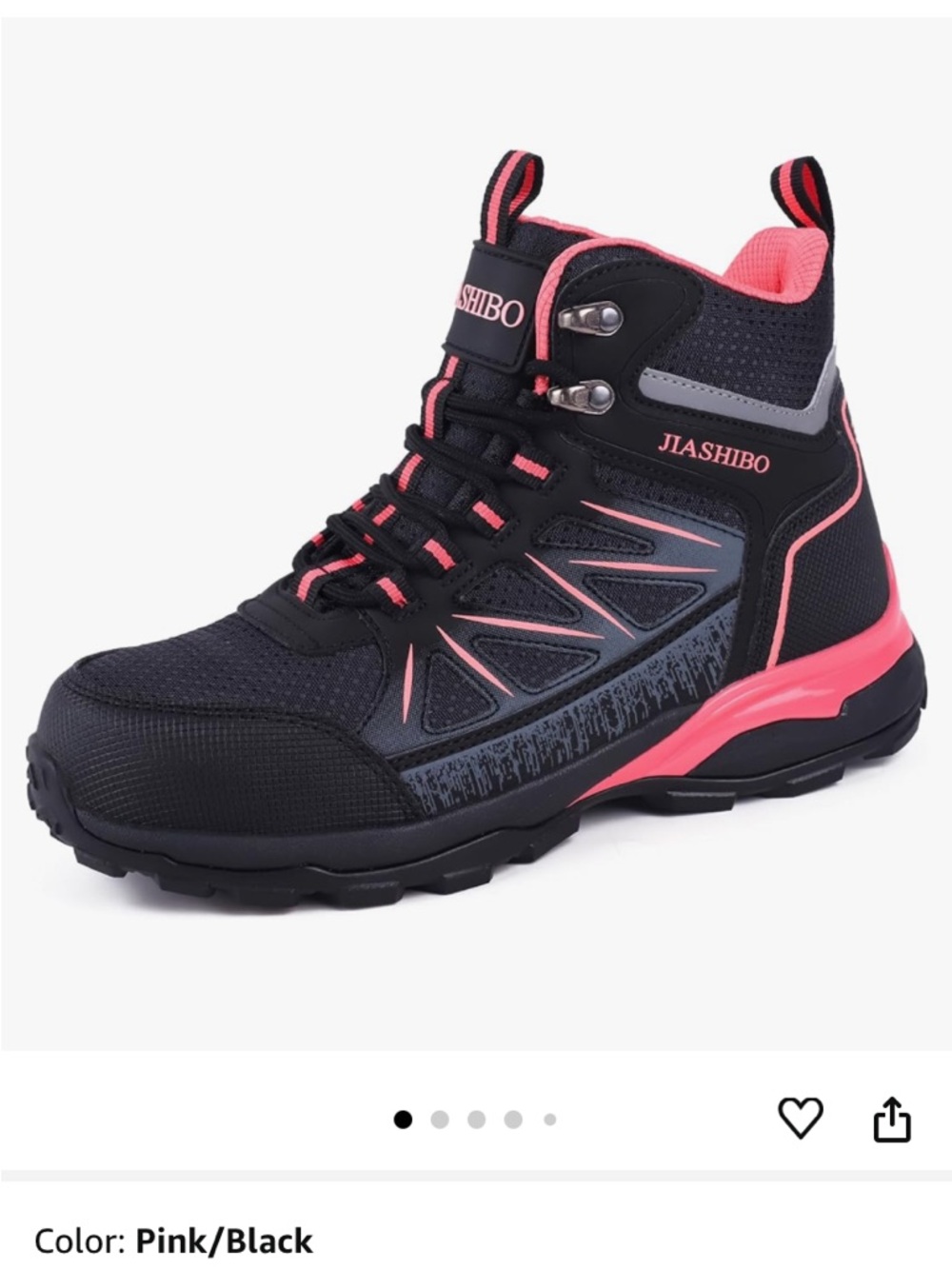 Women’s Pink/Black Steel Toed Work Boots size 9